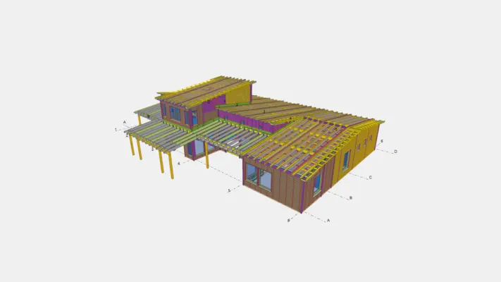 Picture of a building 3D model for project Fritidshem