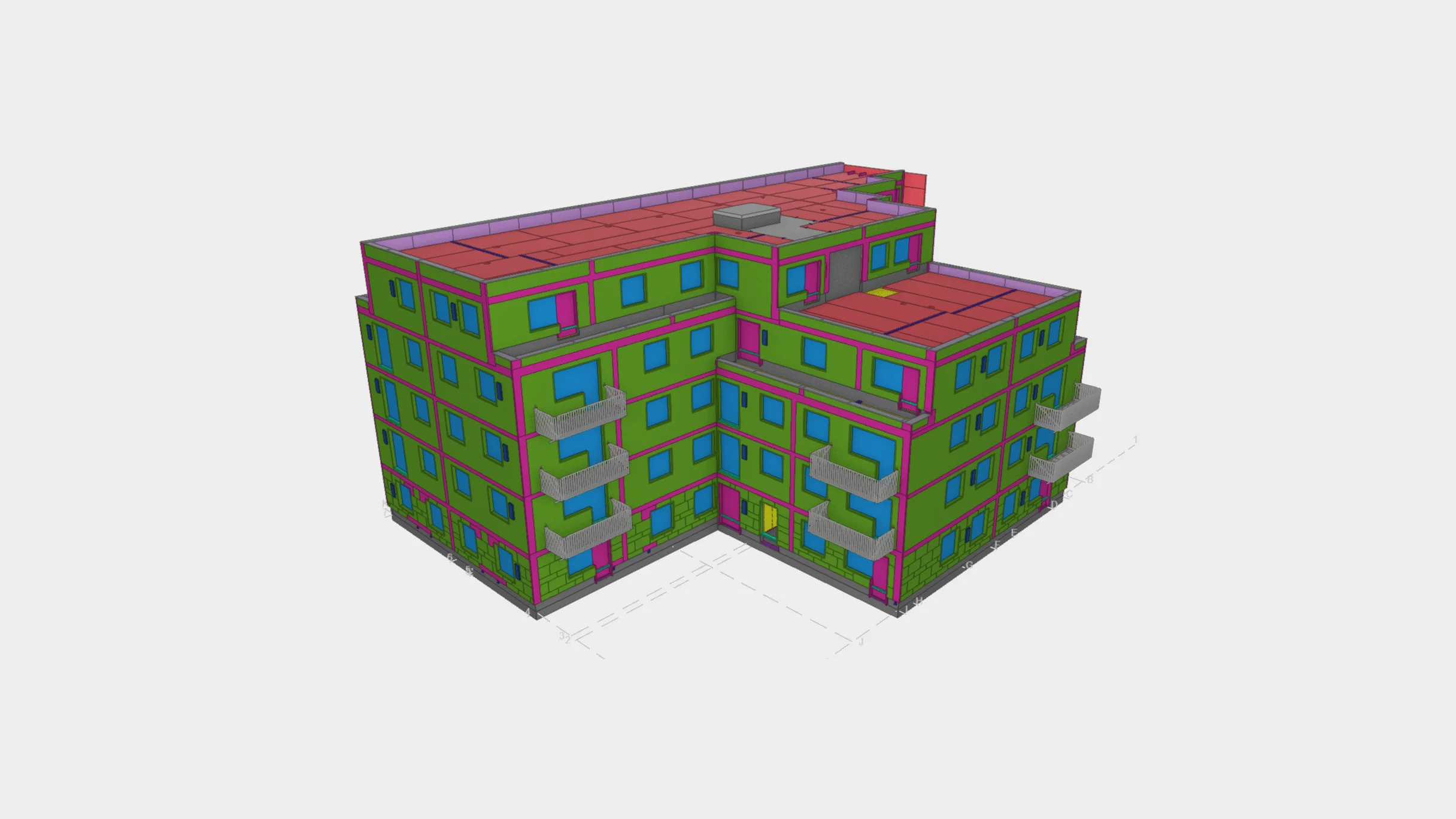 Picture of a building 3D model for project PSW